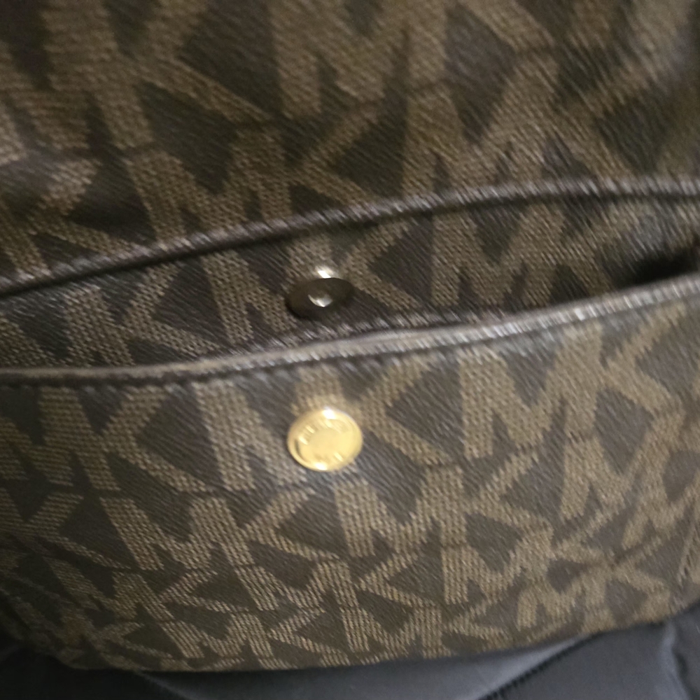 Michael Kors Brown Tote with Red Trim - Picture 3 of 9